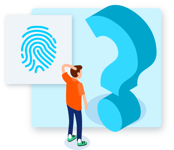 EasyClocking Card and Biometric Fingerprint Graphic